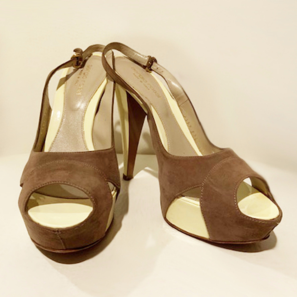 Sergio Rossi 70's Inspired Two Toned Platform Pump